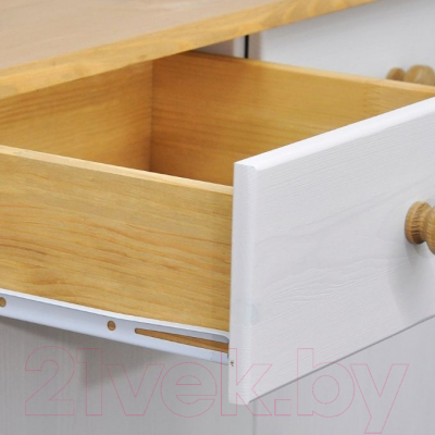 Тумба Dipriz Ром 2 дверки 2 ящика Д.1349.1 (белый воск/антик)