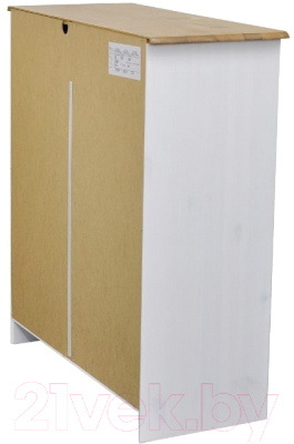 Тумба Dipriz Ром 2 дверки 2 ящика Д.1349.1 (белый воск/антик)