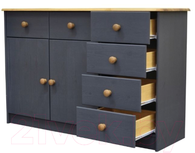 Тумба Dipriz Ром 2 дверки 6 ящиков Д.1348.3