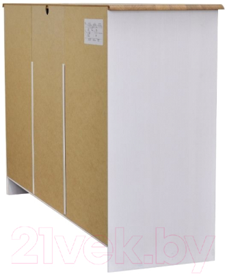 Тумба Dipriz Ром 3 дверки 3 ящика Д.10026.1 (белый воск/антик)