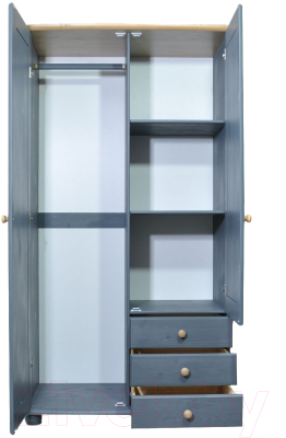 Шкаф Dipriz 6001 Д.70002.3 (серый воск/антик)