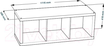 Полка Mio Tesoro Фора 3 (белый)