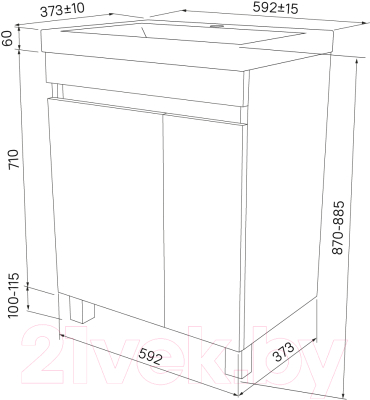 Тумба под умывальник IDDIS Zodiac ZOD6CDFi95