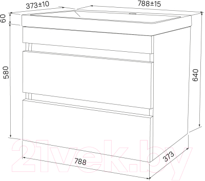 Тумба под умывальник IDDIS Zodiac ZOD8CB0i95 (подвесная)