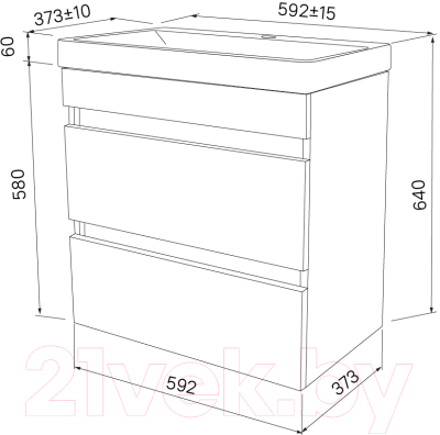 Тумба под умывальник IDDIS Zodiac ZOD6CB0i95 (подвесная)