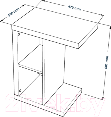 Приставной столик Mio Tesoro Энкель Т (белый)