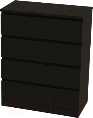 Комод Mio Tesoro Варма 4 (шпон ясень, черный) - фото
