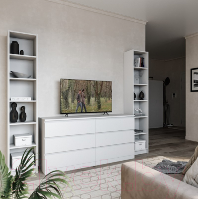 Комод Mio Tesoro Варма 6Д (пигмент, белый)