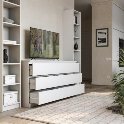 Комод Mio Tesoro Варма 6Д (пигмент, белый)