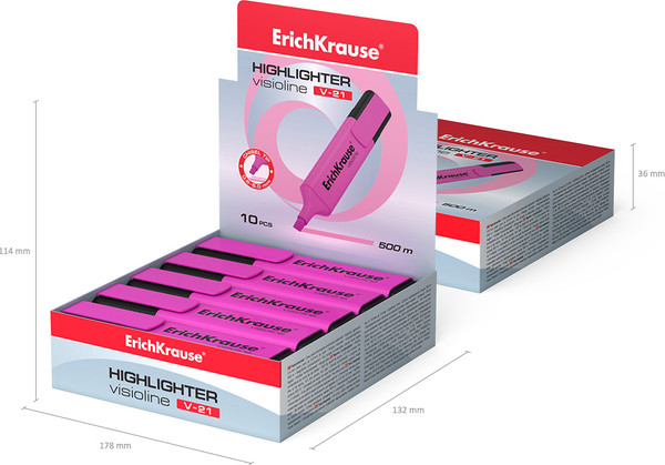 Текстовыделитель Erich Krause Visioline V-21 / 56912