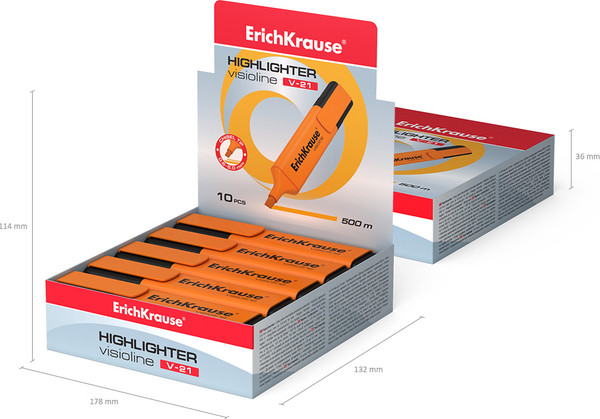 Текстовыделитель Erich Krause Visioline V-21 / 56913