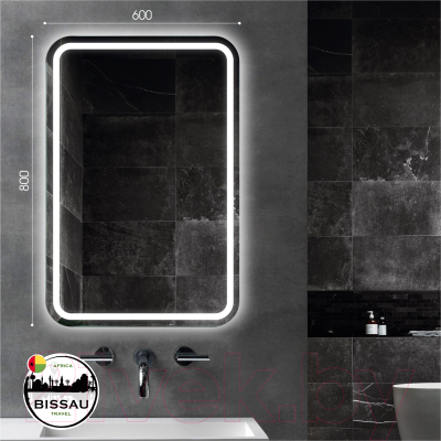 Зеркало Алмаз-Люкс Bissau 8060-6 (с подсветкой)