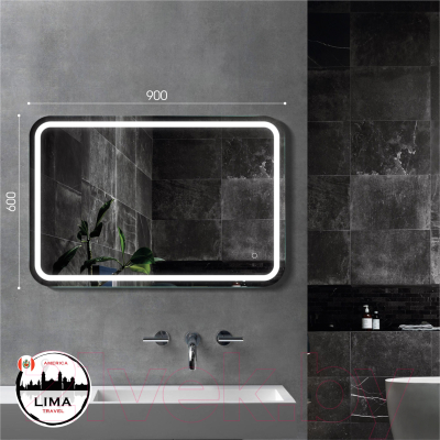 Зеркало Алмаз-Люкс Lima 9060s-6 (с подсветкой)