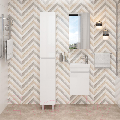 Шкаф-пенал для ванной Onika Милтон 30 / 403077 (белый)