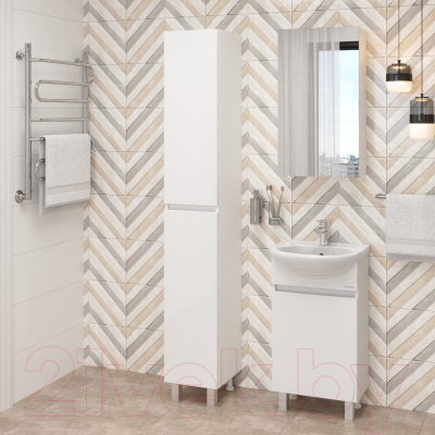 Шкаф-пенал для ванной Onika Милтон 30 / 403077 (белый)