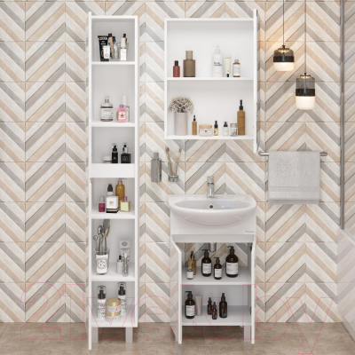 Шкаф-пенал для ванной Onika Милтон 30 / 403077 (белый)