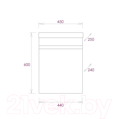 Тумба под умывальник Onika Милтон 45 (104511)