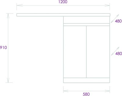 Тумба под умывальник Onika Нова 58