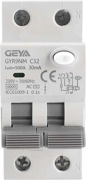 Дифференциальный автомат Geya GYR9NM-B10-30mA