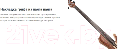 Бас-гитара Cort A5-Beyond-WCASE-OPBN