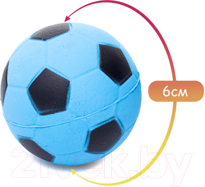 Игрушка для собак Duvo Plus Мяч футбольный / 10160/black-blue