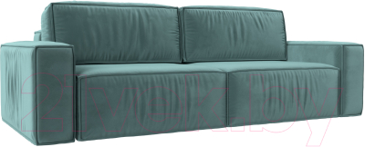 Диван Лига Диванов Прага Классик (велюр бирюзовый) - фото
