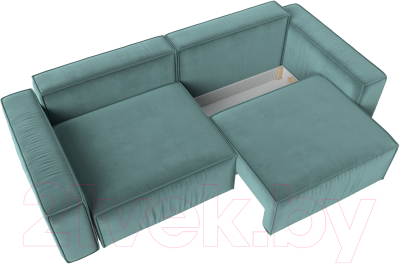 Диван Лига Диванов Прага Классик (велюр бирюзовый)