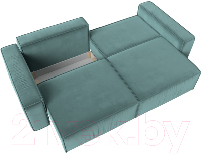 Диван Лига Диванов Прага Классик (велюр бирюзовый)