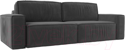 Диван Лига Диванов Прага Классик (велюр серый) - фото