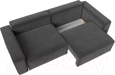 Диван Лига Диванов Прага Классик (велюр серый)