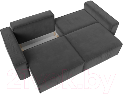 Диван Лига Диванов Прага Классик (велюр серый)