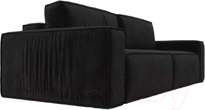 Диван Лига Диванов Прага Классик (велюр черный)