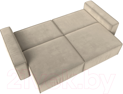 Диван Лига Диванов Прага Классик (микровельвет бежевый)