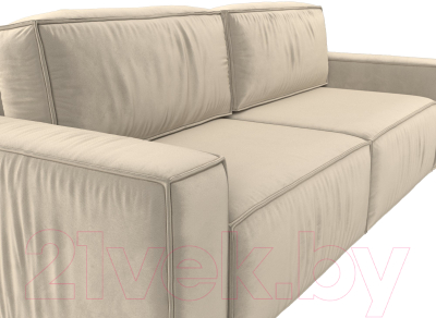 Диван Лига Диванов Прага Классик (микровельвет бежевый)