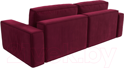 Диван Лига Диванов Прага Классик (микровельвет бордовый)