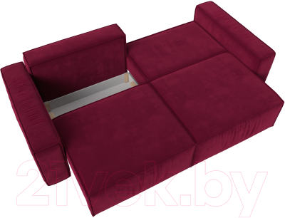 Диван Лига Диванов Прага Классик (микровельвет бордовый)