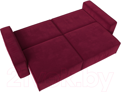 Диван Лига Диванов Прага Классик (микровельвет бордовый)