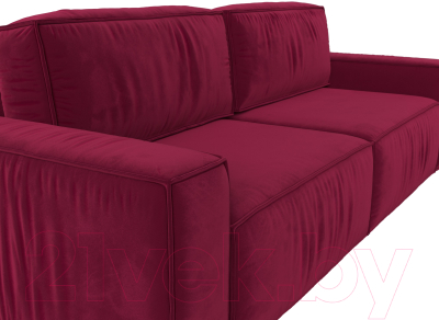 Диван Лига Диванов Прага Классик (микровельвет бордовый)