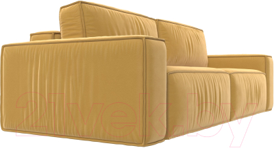 Диван Лига Диванов Прага Классик (микровельвет желтый)