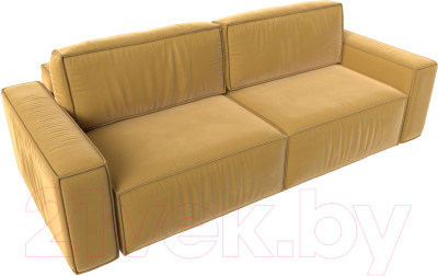 Диван Лига Диванов Прага Классик (микровельвет желтый)