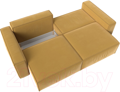 Диван Лига Диванов Прага Классик (микровельвет желтый)