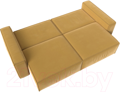 Диван Лига Диванов Прага Классик (микровельвет желтый)