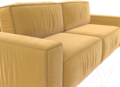 Диван Лига Диванов Прага Классик (микровельвет желтый)