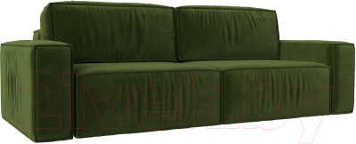 Диван Лига Диванов Прага Классик (микровельвет зеленый) - фото