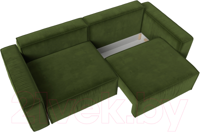 Диван Лига Диванов Прага Классик (микровельвет зеленый)