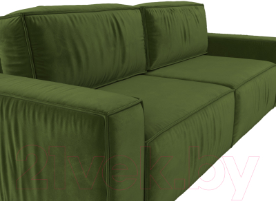 Диван Лига Диванов Прага Классик (микровельвет зеленый)
