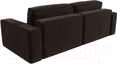 Диван Лига Диванов Прага Классик (микровельвет коричневый)