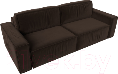 Диван Лига Диванов Прага Классик (микровельвет коричневый)