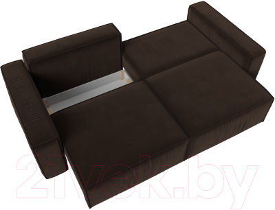 Диван Лига Диванов Прага Классик (микровельвет коричневый)