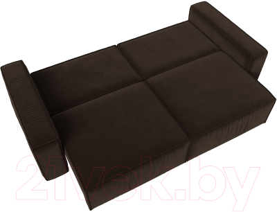 Диван Лига Диванов Прага Классик (микровельвет коричневый)
